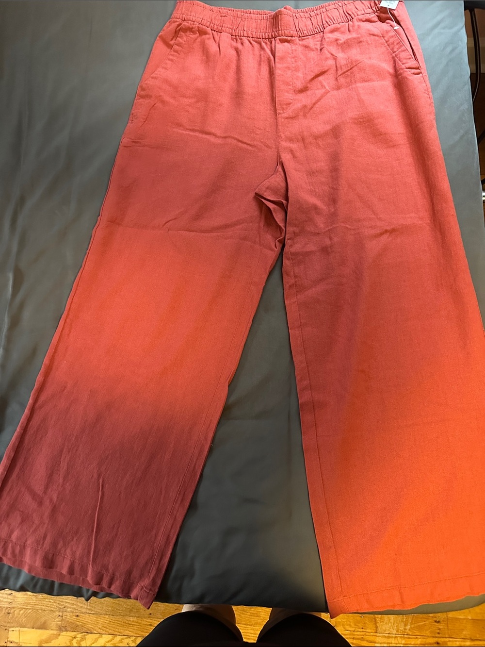 Old Navy Ombre Coral to Deep Coral Wide-Leg Pants